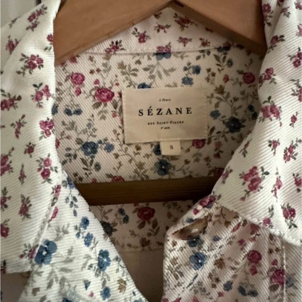 Sezane Spring Floral Chore Coat/Will Jacket - Picture 5 of 10